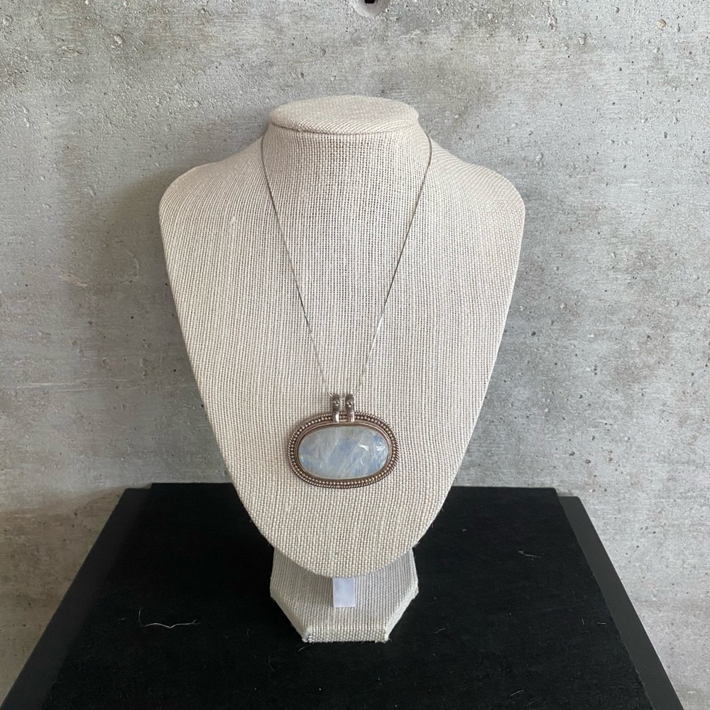 Vintage Silver and Moonstone Necklace